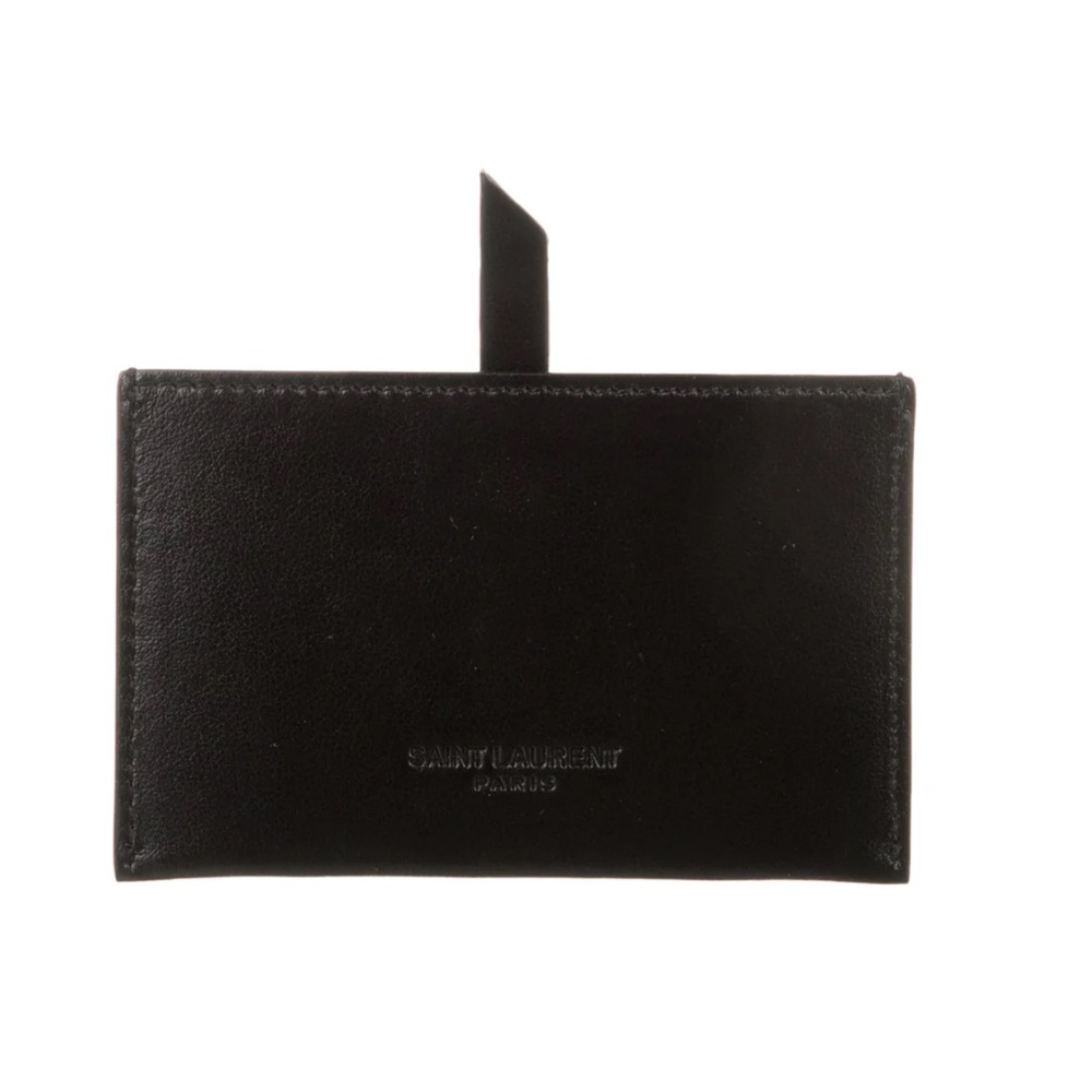 New Saint Laurent Black Compact Card Holder Mirror in Box NWT🌟